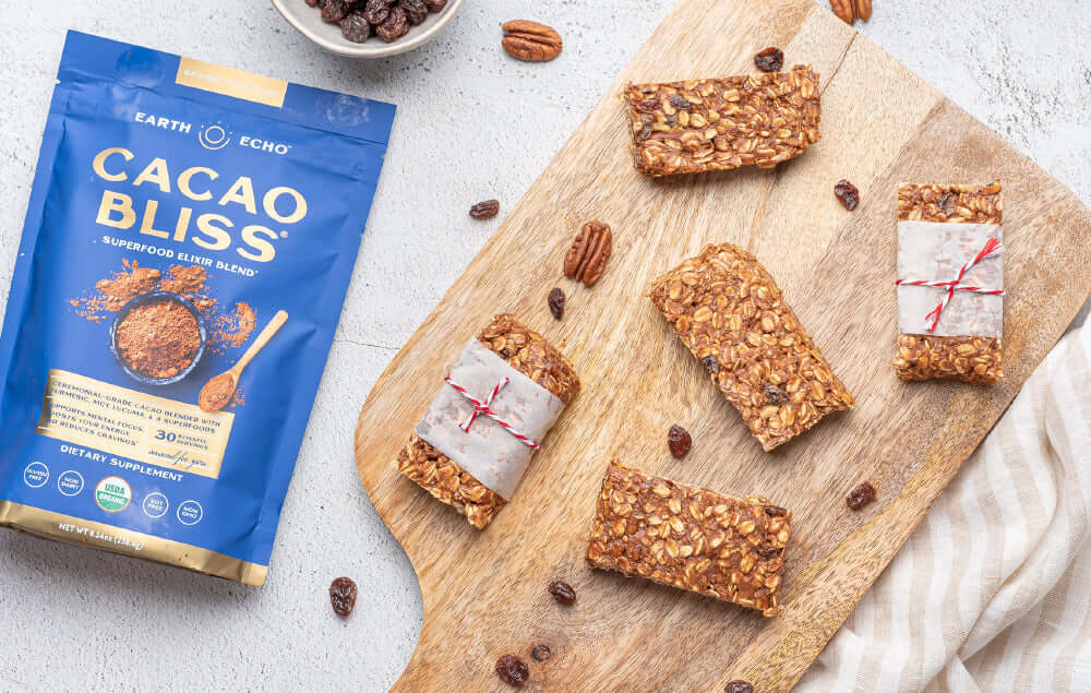 Healthy Snack Attack! No-Bake Peanut Butter Cacao Energy Bars