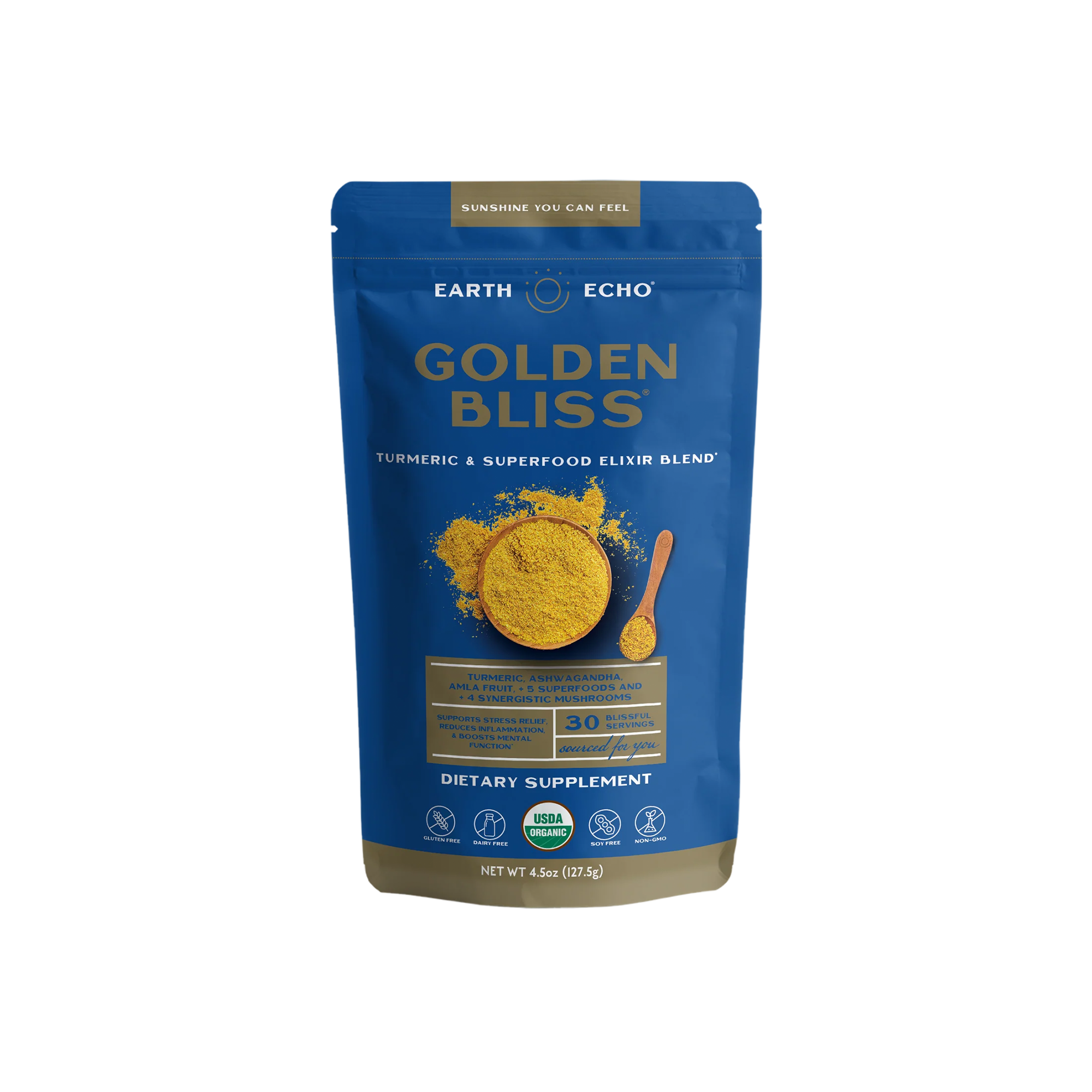 Golden Bliss | Turmeric & Superfood Elixir Blend – Earth Echo Foods