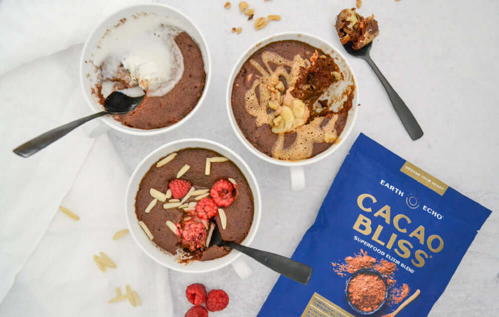 3 Indulgent and Healthy Cacao Bliss Mug Cake Recipes