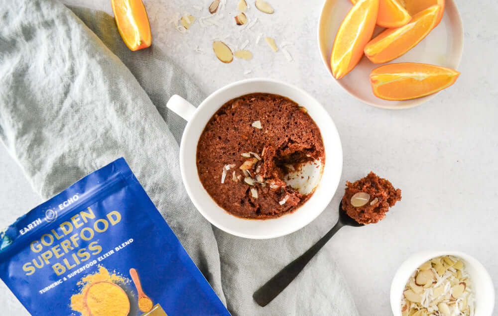 A Healthy Mid-winter Snack: Golden Citrus Mug Cake