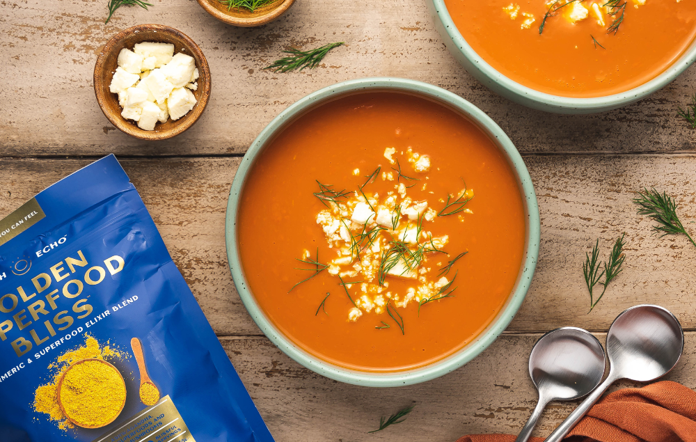 A Healthy Golden Spiced Tomato Soup Recipe For Late Summer