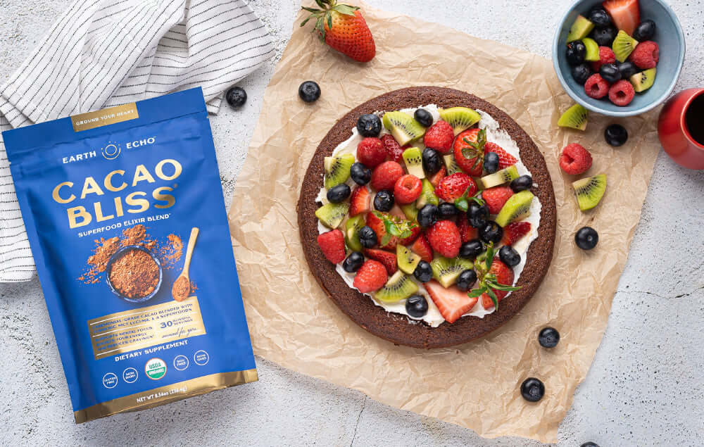 Take Your Brownies Up A Level With This Healthy Cacao Bliss Brownie Pizza Recipe