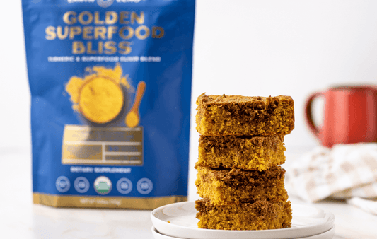 Healthy Gluten-Free Swirled Golden Cacao Blondies Recipe