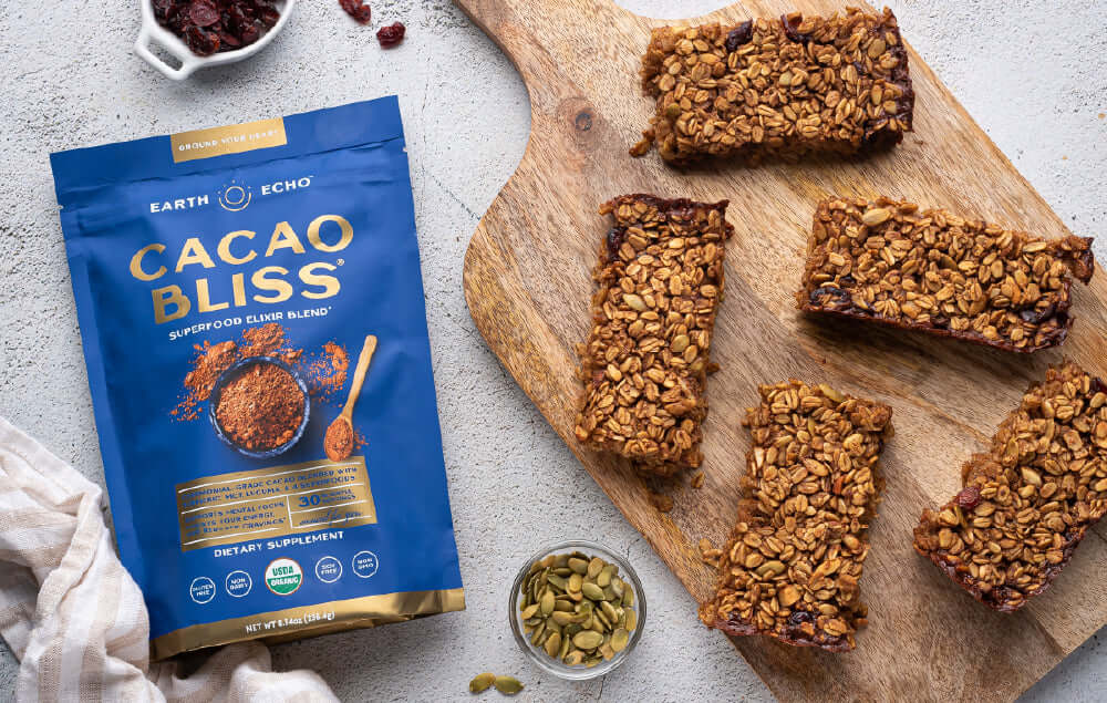 The Perfect Grab-And-Go Snack: Cacao Oatmeal Granola Bars