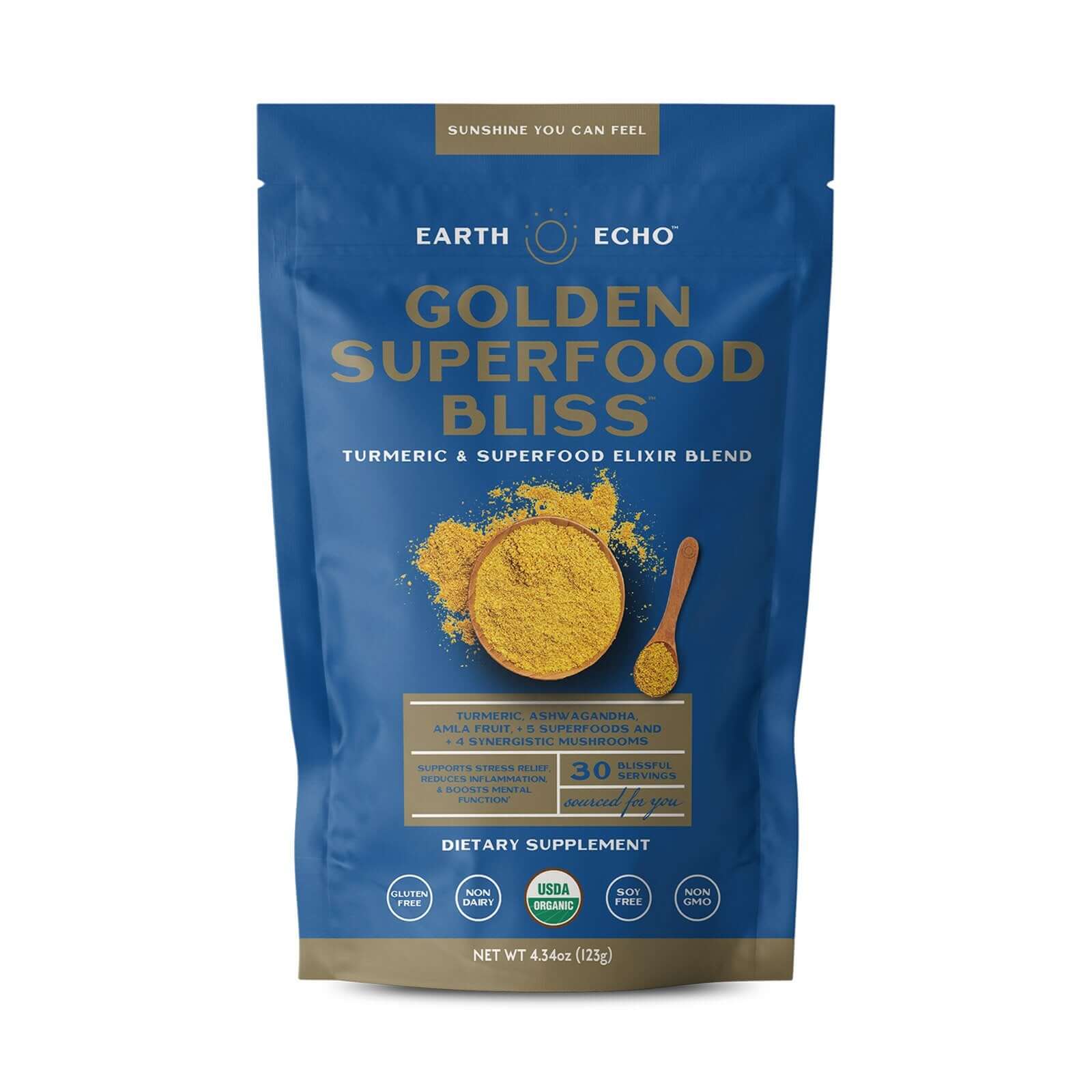 Golden Superfood Bliss | Turmeric & Superfood Elixir Blend – Earth Echo ...